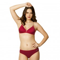 FEMALE BRA PADDED COLLECTION BACK LESS MAROON COLOR
